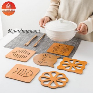 Đế lót nồi lót cốc bằng gỗ sang trọng mẫu đẹp
