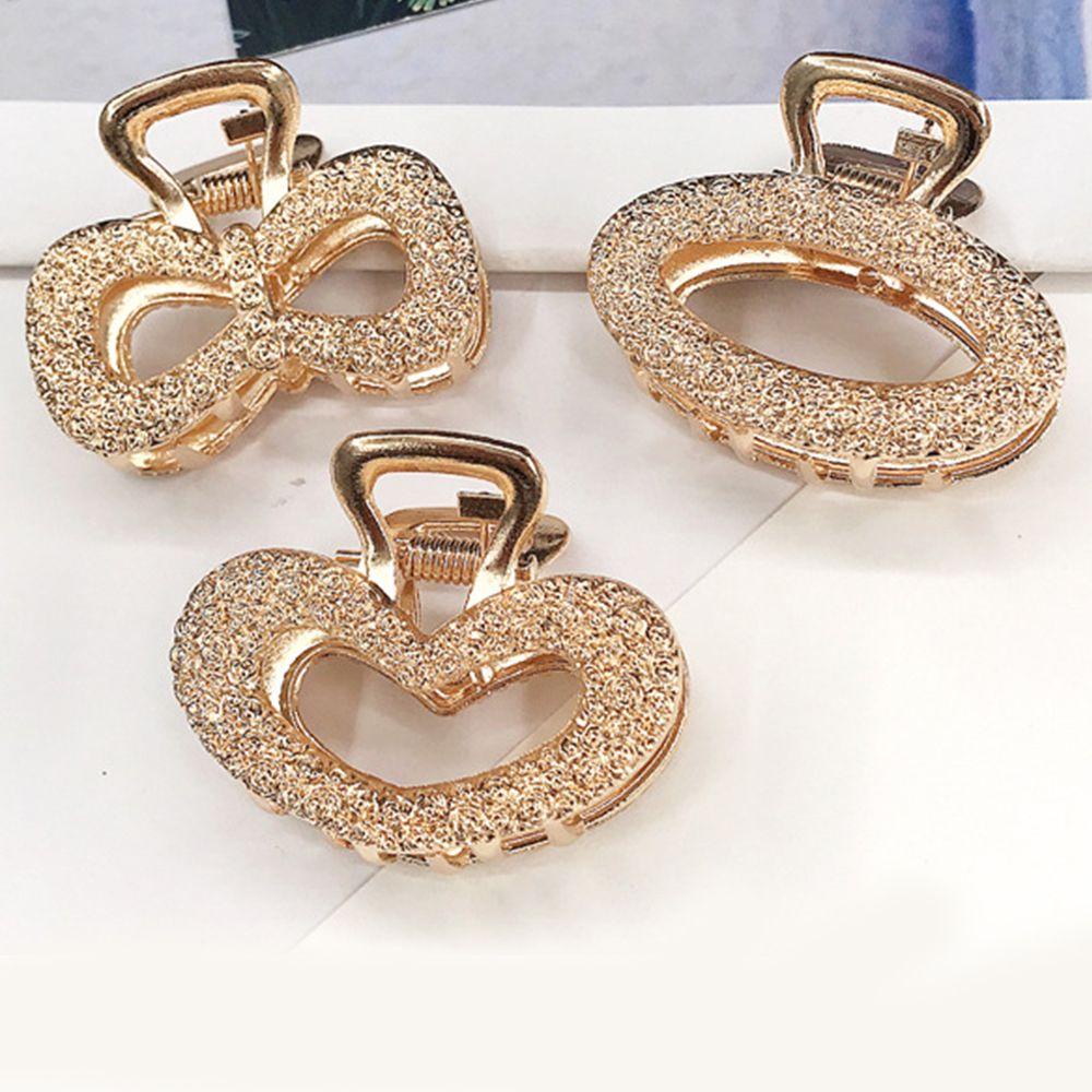 Kẹp Càng Cua Tròn Bằng Kim Loại Tinh Tế Cho Nữ