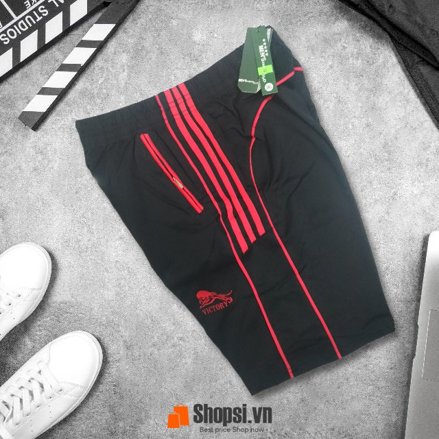 Quần Short Nam - Quần Đùi Thể Thao Phối Viền - Hàng VNXK