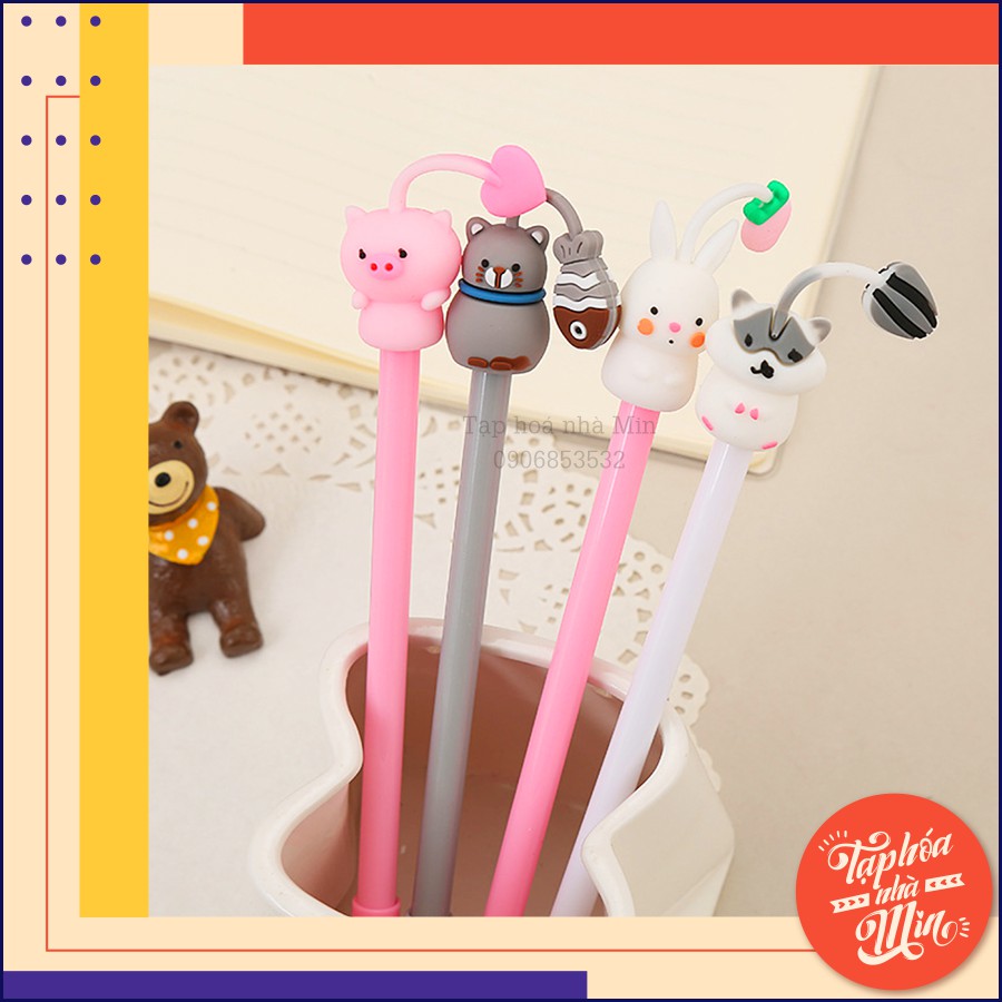 Bút, Viết Bi Mực Đen Hình Động Vật Đáng Yêu