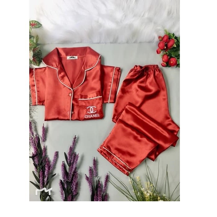 Đồ bộ dài pijama - bộ đồ pijama dài 😍😍phi bóng cao cấp, chất vải mền mịn, mặc thoáng mát 🍀size 48kg-65kg
