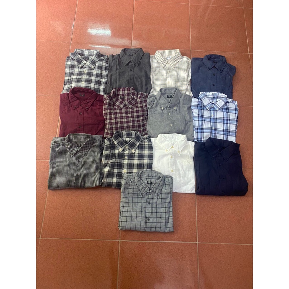 Áo sơ mi nam chất flannel cotton Un1ql0 xuất khẩu - Hàng dư xịn