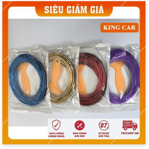 Chỉ viền, nẹp chỉ viền nhựa PVC mạ điện trang trí nội thất ô tô - Shop KingCar