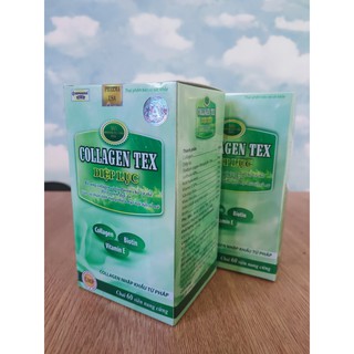 Diệp Lục Collagen TEX bổ sung Isoflavon, Sữa ong chúa, Nhau thai cừu, chống lão hóa, cải thiện nếp nhăn - Hộp 60v