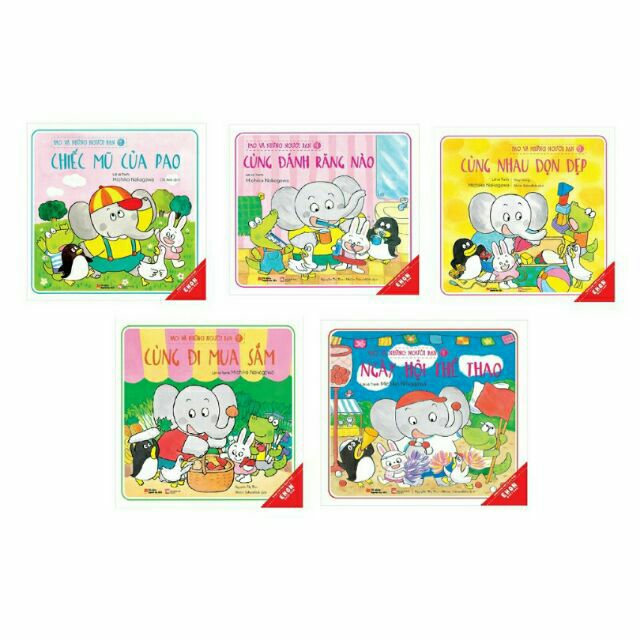 Sách - Ehon 0-6t Pao và những người bạn combo 5 tập đầu | BigBuy360 - bigbuy360.vn