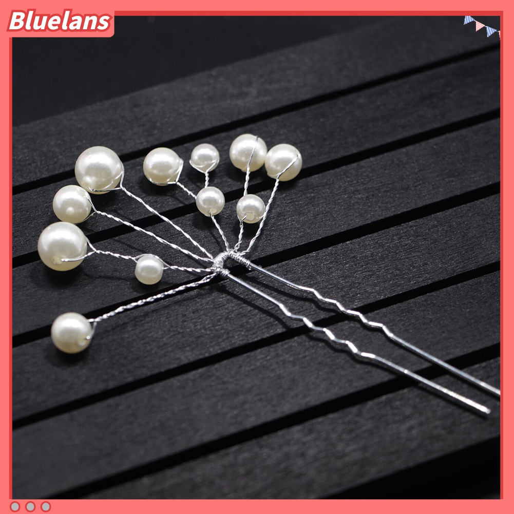 Set 2 KẹP TóC PhốI HạT NgọC Trai Giả ThờI Trang Cho Nữ