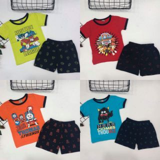 Set 4 bộ coton 4 chiều bé trai nhiều mẫu