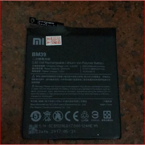 Pin xiaomi BM39 ( xiaomi mi6) zin - BH 6 thang