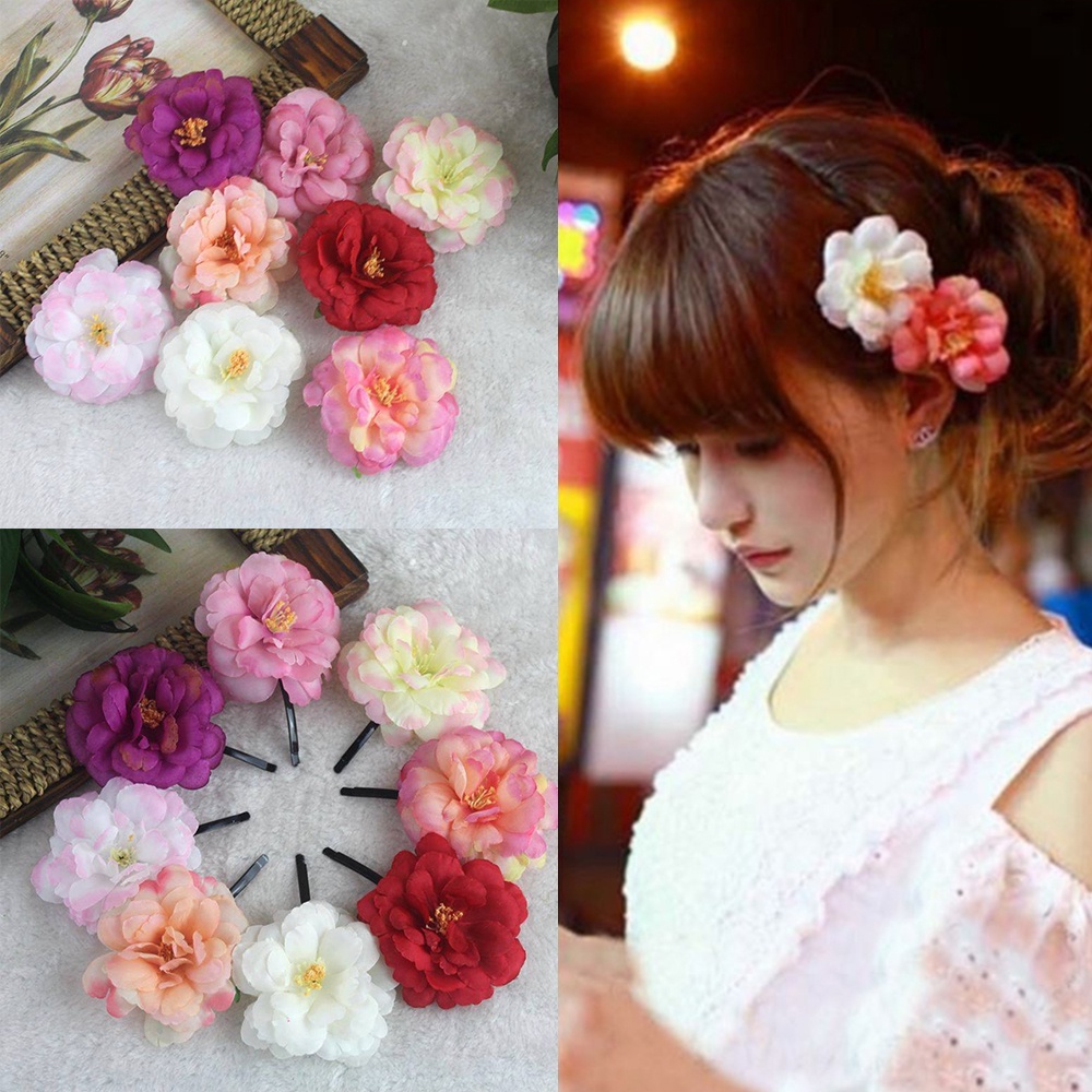 Hoa Cài Tóc Vải Lụa Nhỏ Có Kẹp, Tạo Điểm Nhấn, Kết Hợp Trang Phục Có Phong Cách Nổi Bật, Cuốn Hút