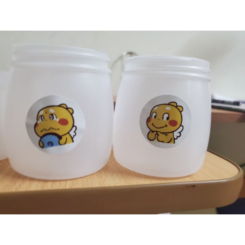 Combo 50 hũ sữa chua kèm nắp và thìa giá 70k kèm 12 sticker dung tích 100ml 120ml 160ml