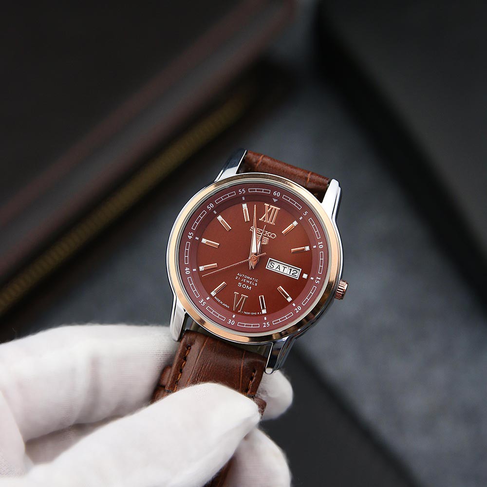 Đồng hồ nam dây da SE3235 mặt kính chống nước chống xước thiết kế lịch lãm 2 màu sang trọng | BigBuy360 - bigbuy360.vn