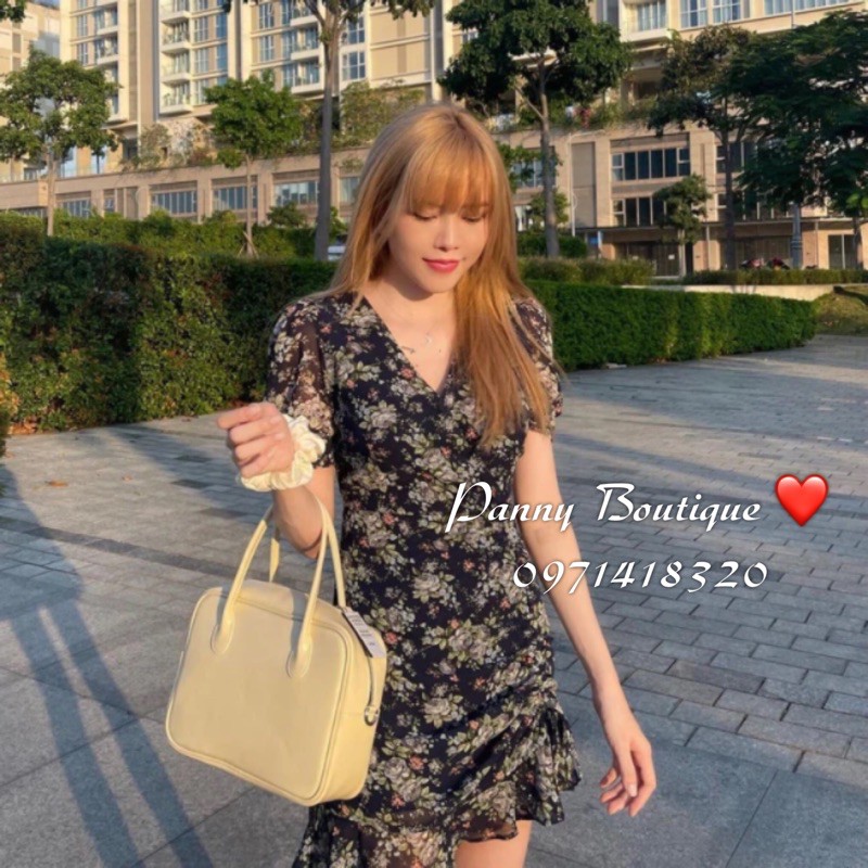 Đầm Váy voan hoa vạt chéo rút dây, style ulzzang Hàn Quốc 🌻 Panny Boutique 🌻