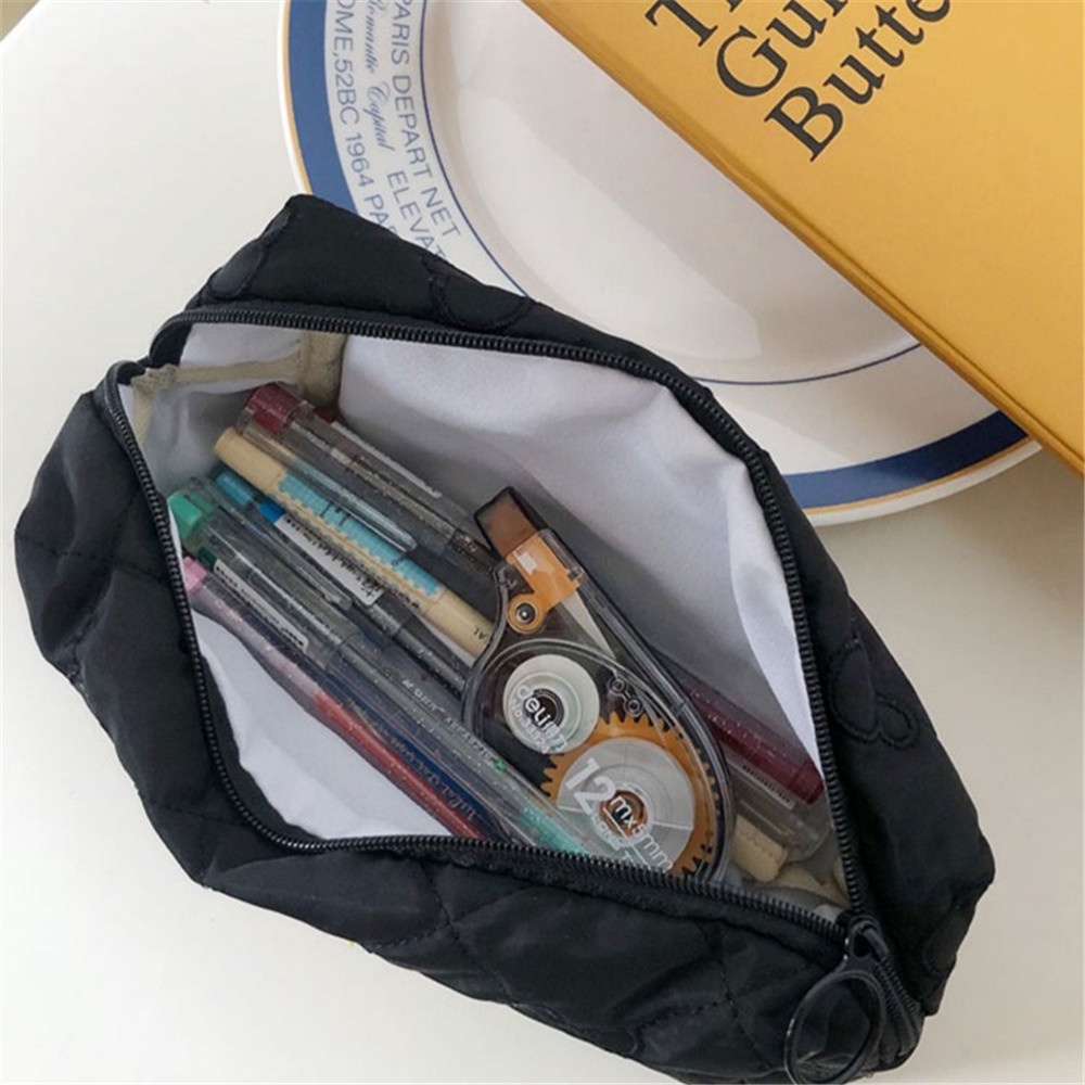 Túi Đựng Đồ Trang Điểm Sức Chứa Lớn Họa Tiết Phô Mai Dễ Thương Cho Học Sinh