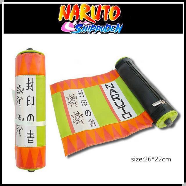 Hộp bút vải cuộn Naruto