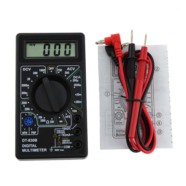 Đồng Hồ Đo Điện DT-830B đo điện thế, đo dòng điện