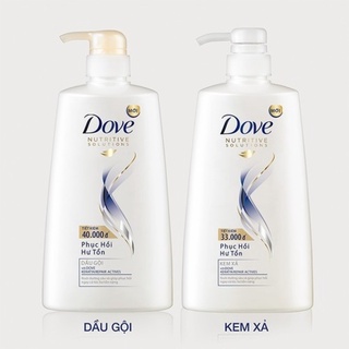 dầu gội dove 650 ml phục hồi tóc hư tổn chẻ ngọn