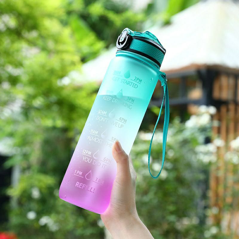 Bình đựng nước Detox 2000ml- 100ml cực đẹp kèm túi đựng Nem365
