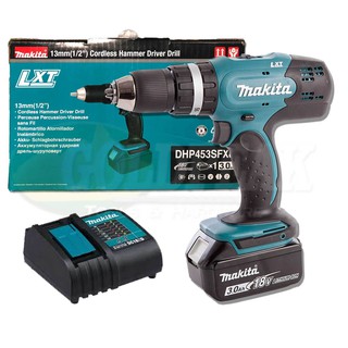 Máy khoan búa và vặn vít dùng pin Makita DHP453SFX8 ( 18V - 1 pin 3.0 Ah) - Chính hãng
