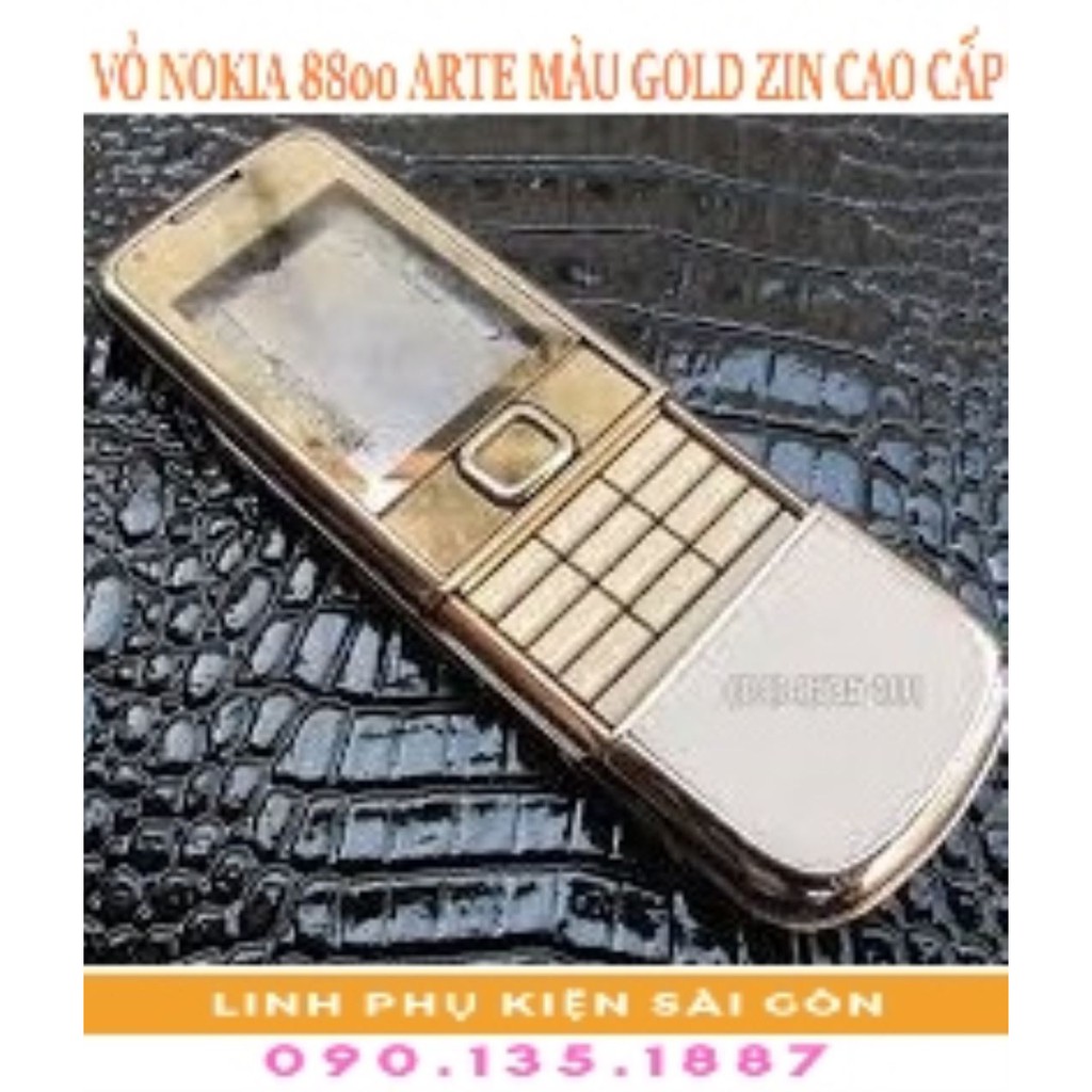 VỎ NOKIA 8800 ARTE MÀU GOLD ZIN CAO CẤP