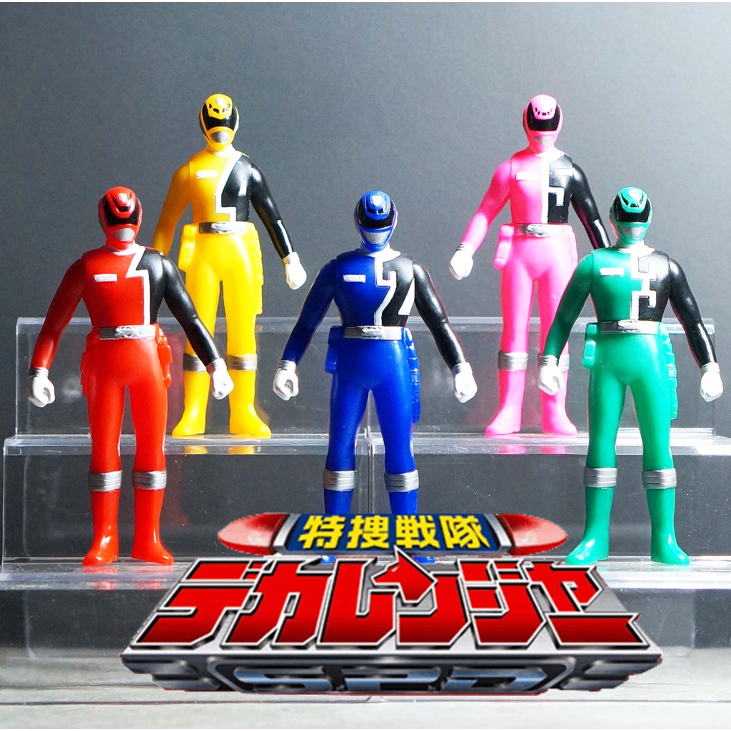 Bandai Tokusu Sentai Dekaranger 3.5 Inch Kiến Đỏ Vinyl Mềm Siêu