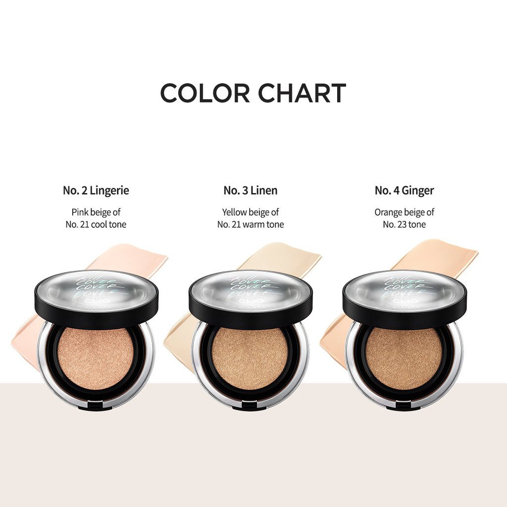 [Mã FMCGMALL - 8% đơn 250K] Phấn Nước Trang Điểm Clio Kill Cover Founwear Cushion Xp 20Ss Limited 15gX2lõi