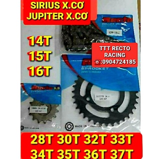 NHÔNG SÊN DĨA SIRIUS X.CƠ/JUPITER X.CƠ 28T 30T 32T 33T 34T 35T 36T 37T nhông 14T 15T 16T RECTO THAILAN