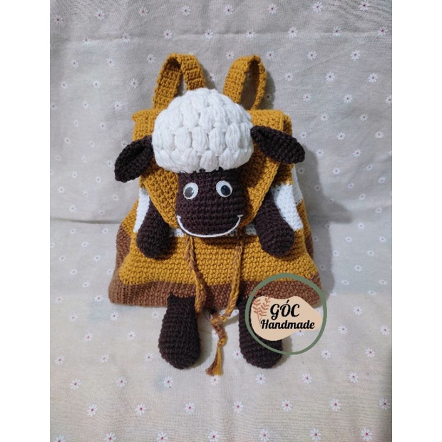 Balo cho bé handmade Balo len hình chú cừu