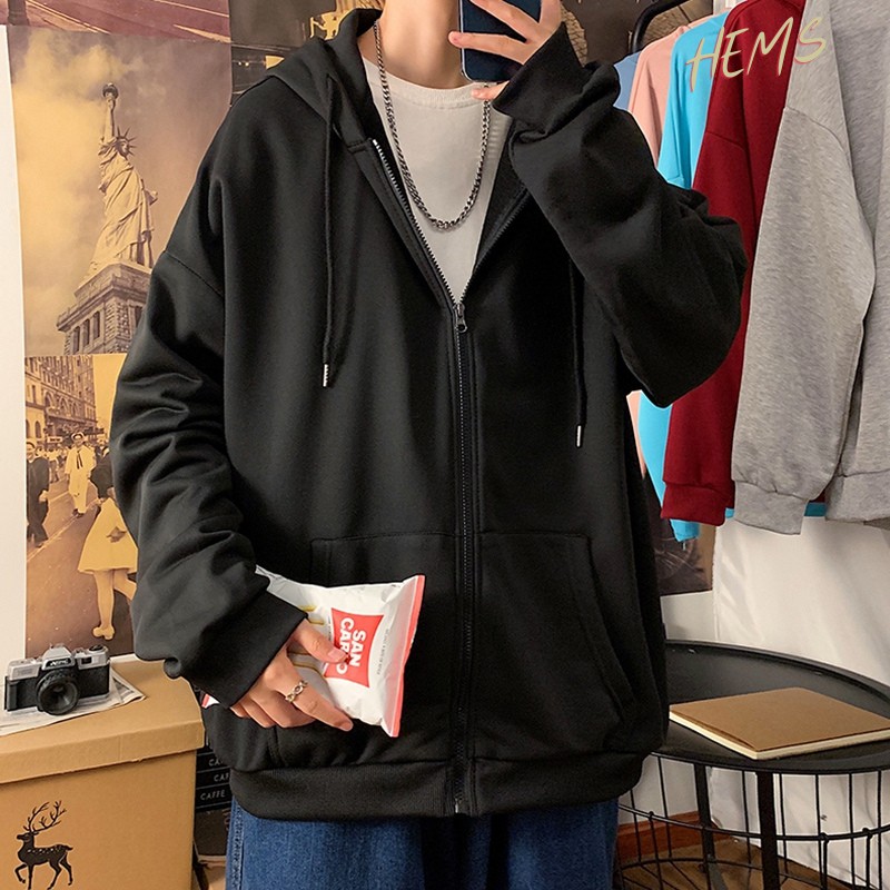 Áo khoác nỉ cardigan, áo nỉ hoodie khóa unisex cho nam và nữ tay ống rộng | BigBuy360 - bigbuy360.vn