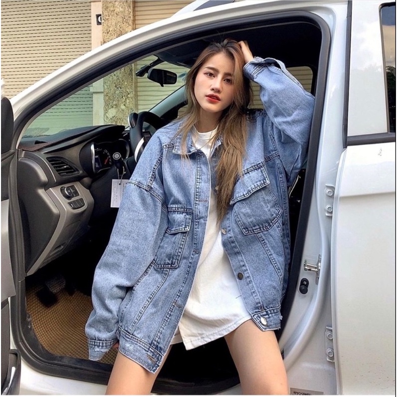 [SALE] Áo khoác jean Denim hàng QC form rộng chất bò mềm (ảnh thật_annstore)
