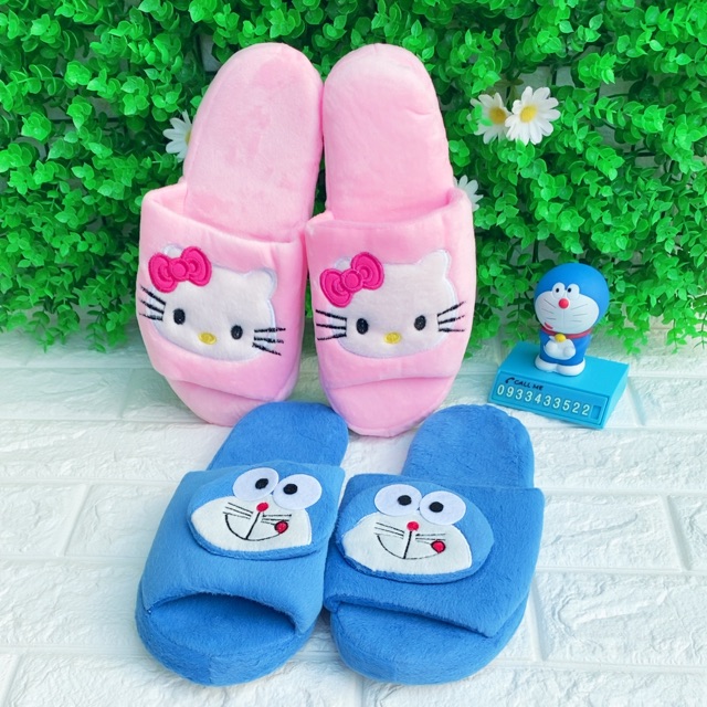 DÉP BÔNG FREE SIZE HELLO KITTY & DORAEMON DOREMON