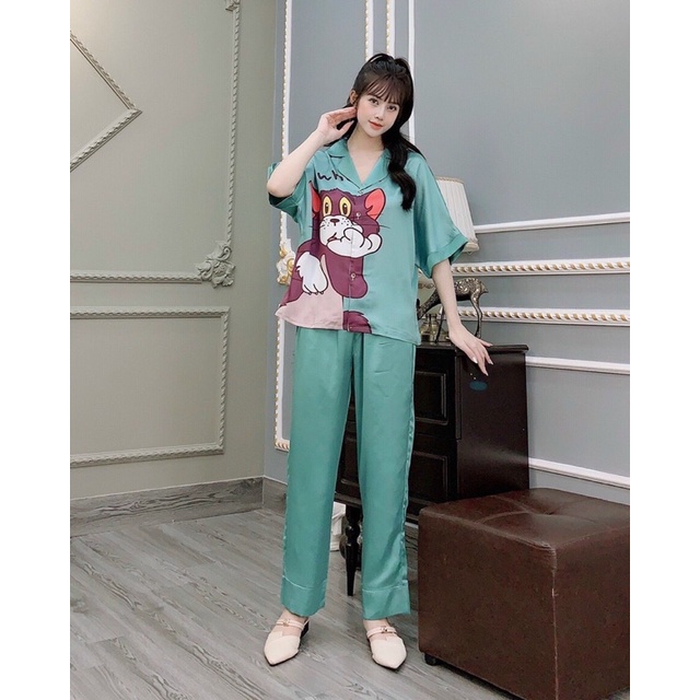 Bộ pijama tay ngắn Thiết Kế - Bộ pijama hình Thỏ dễ thương Giá sỉ