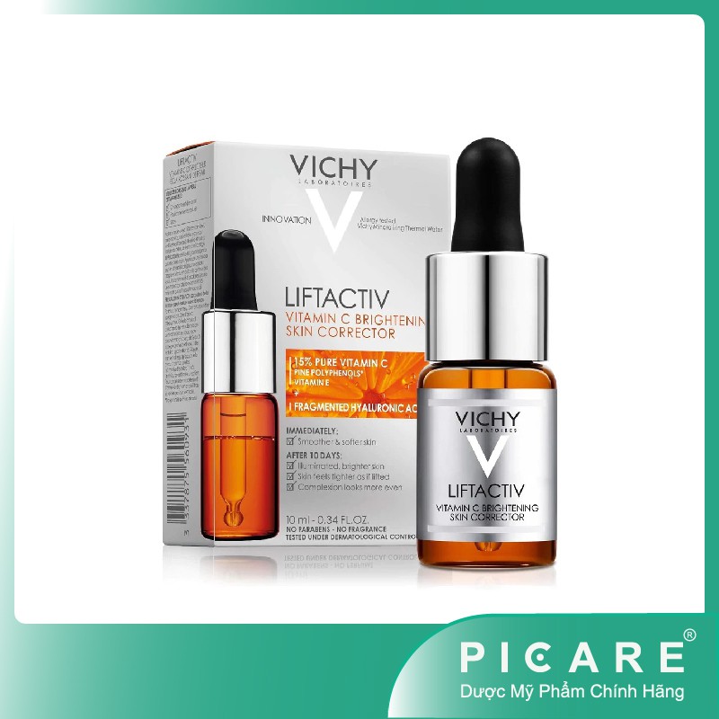 Vichy Dưỡng chất 15% Vitamin C Nguyên Chất Giúp Làm Sáng Và Cải Thiện Làn Da Lão Hóa Lifactiv Vitamin C 10ml