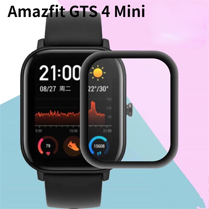 Toàn Bộ Kính Cường Lực Viền Cong 3D Chuyên Dụng Cho Xiaomi Amazfit GTS 4 / Smart Watch Ốp