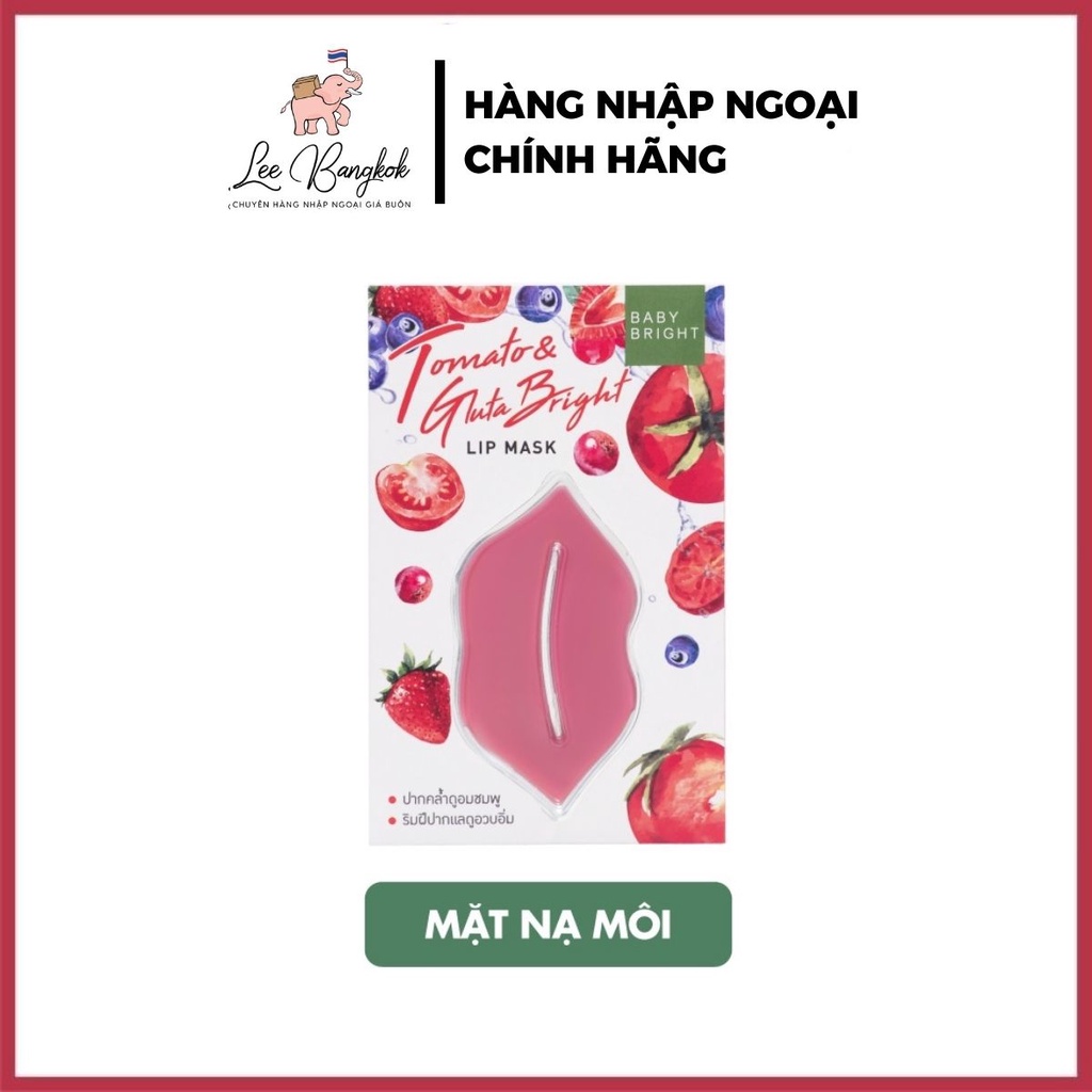 Mặt Nạ Môi Cà Chua Baby Bright Tomato &amp; Gluta Bright Lip Mask 10g