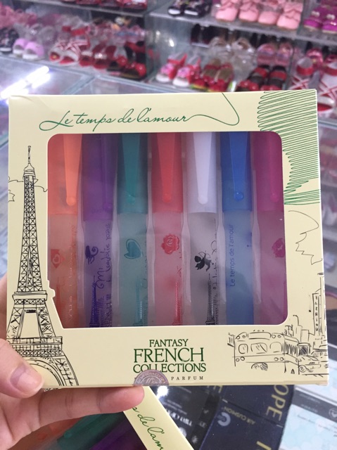 Bộ 7 chai nước hoa cây bút nữ Fantasy French N27 8ml | Thế Giới Skin Care