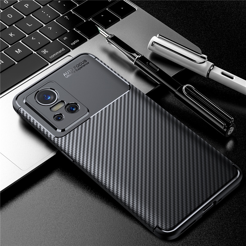 Ốp Điện Thoại TPU Dẻo Họa Tiết Sợi Carbon Siêu Mỏng Chống Rơi Thời Trang Cho Realme GT 2 Pro Neo 3 2 2T C31 C25Y C21Y