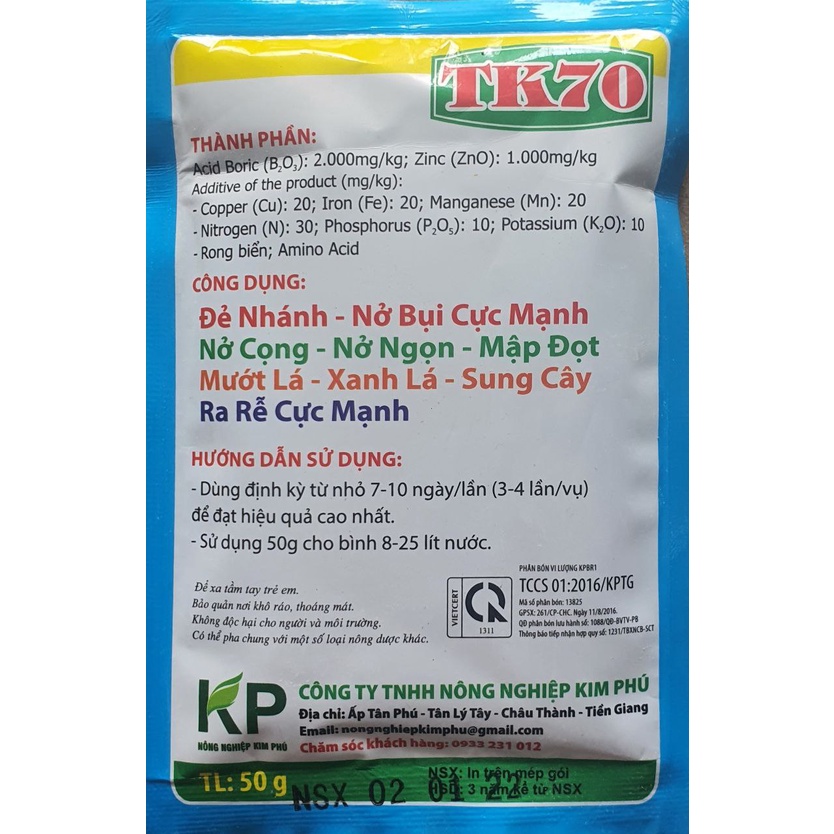 Combo phân bón Siêu Bung Chèo Ra Rễ tăng trưởng cây trồng - SBC.TK70