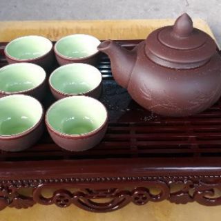 Khay đựng ấm chén giả gỗ