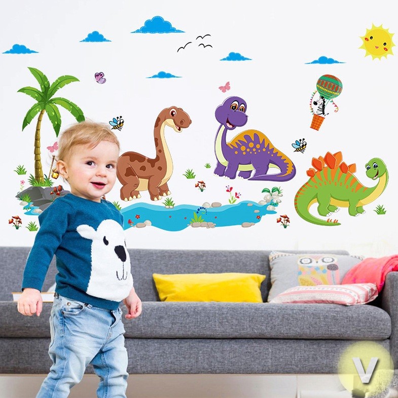 Decal dán tường Khủng long của bé