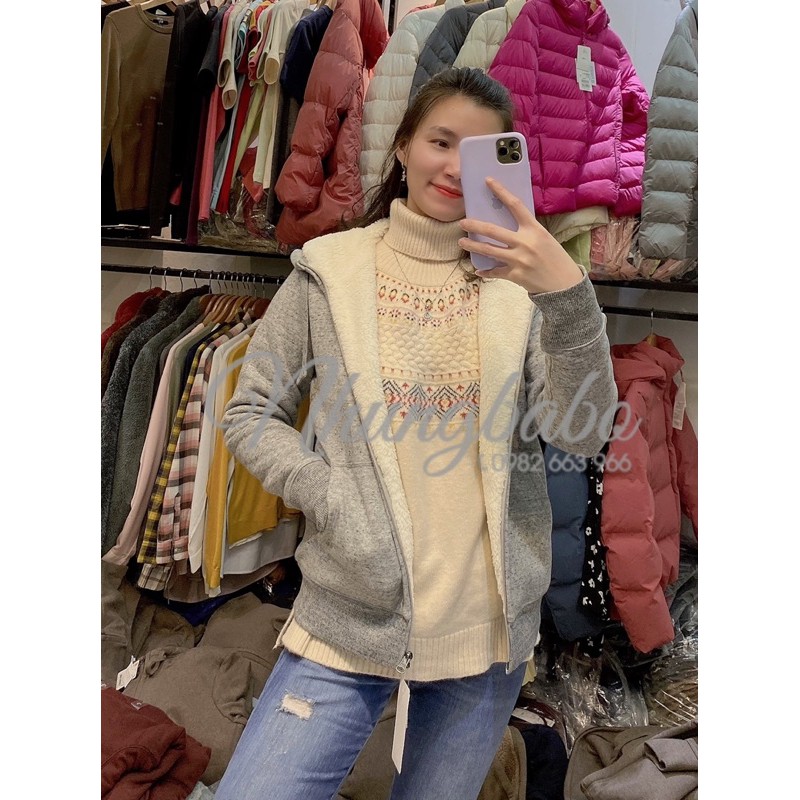 Áo nỉ lót lông cừu nữ Uniqlo | BigBuy360 - bigbuy360.vn