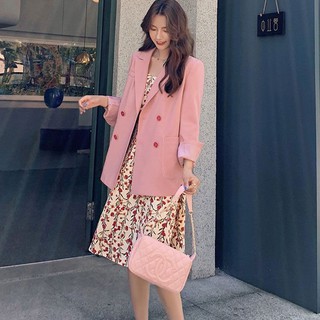 (Hàng Đẹp)Ảnh thật 4 hình cuối-HC385.Áo khoác vest blazer xuân thu phong cách Hàn Quốc