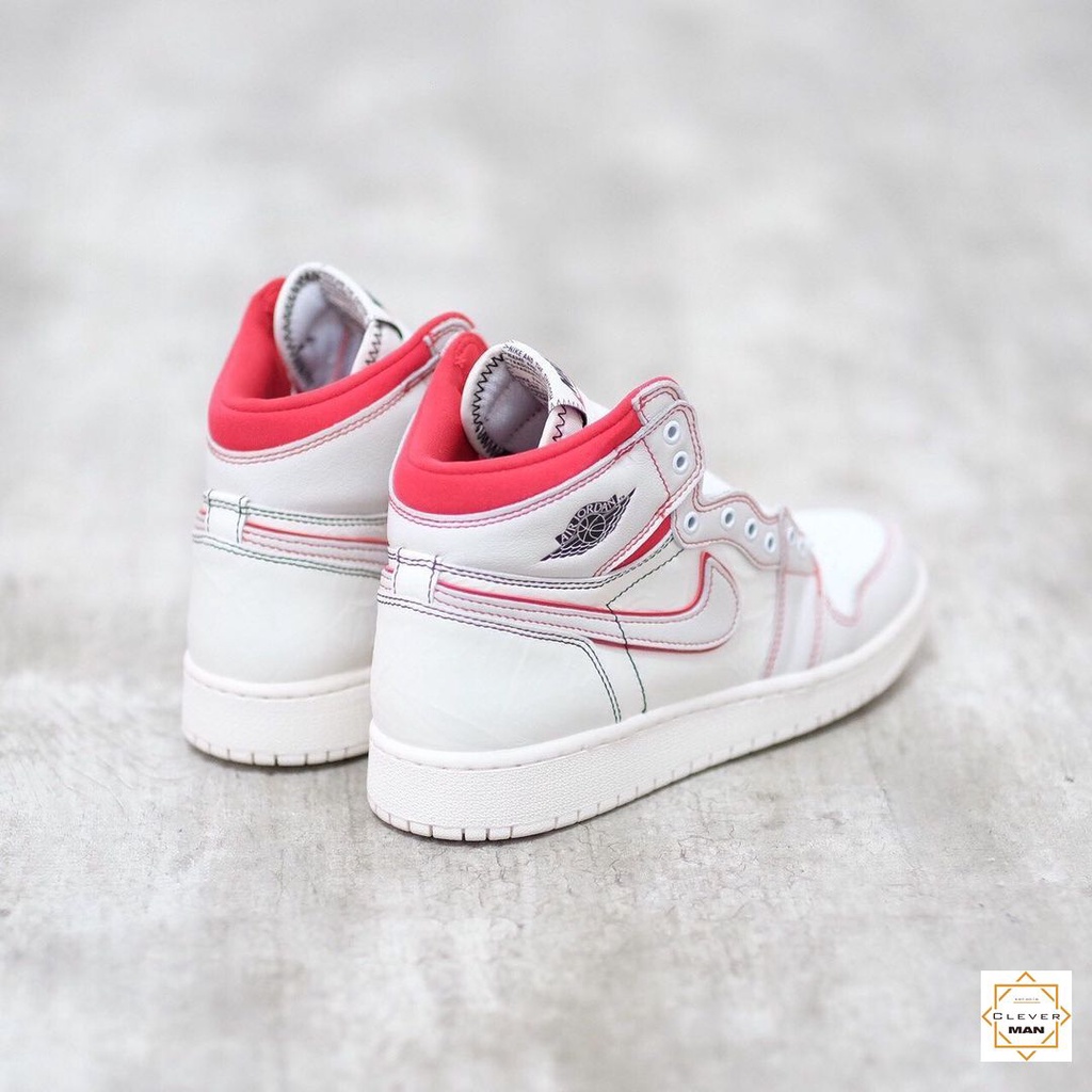 [FREESHIP+VOUCHER] Giày Thể Thao AIR JORDAN 1 Retro High Phantom Gym Red Trắng Full Viền đỏ Cực đẹp Cho Cả Nam Và Nữ