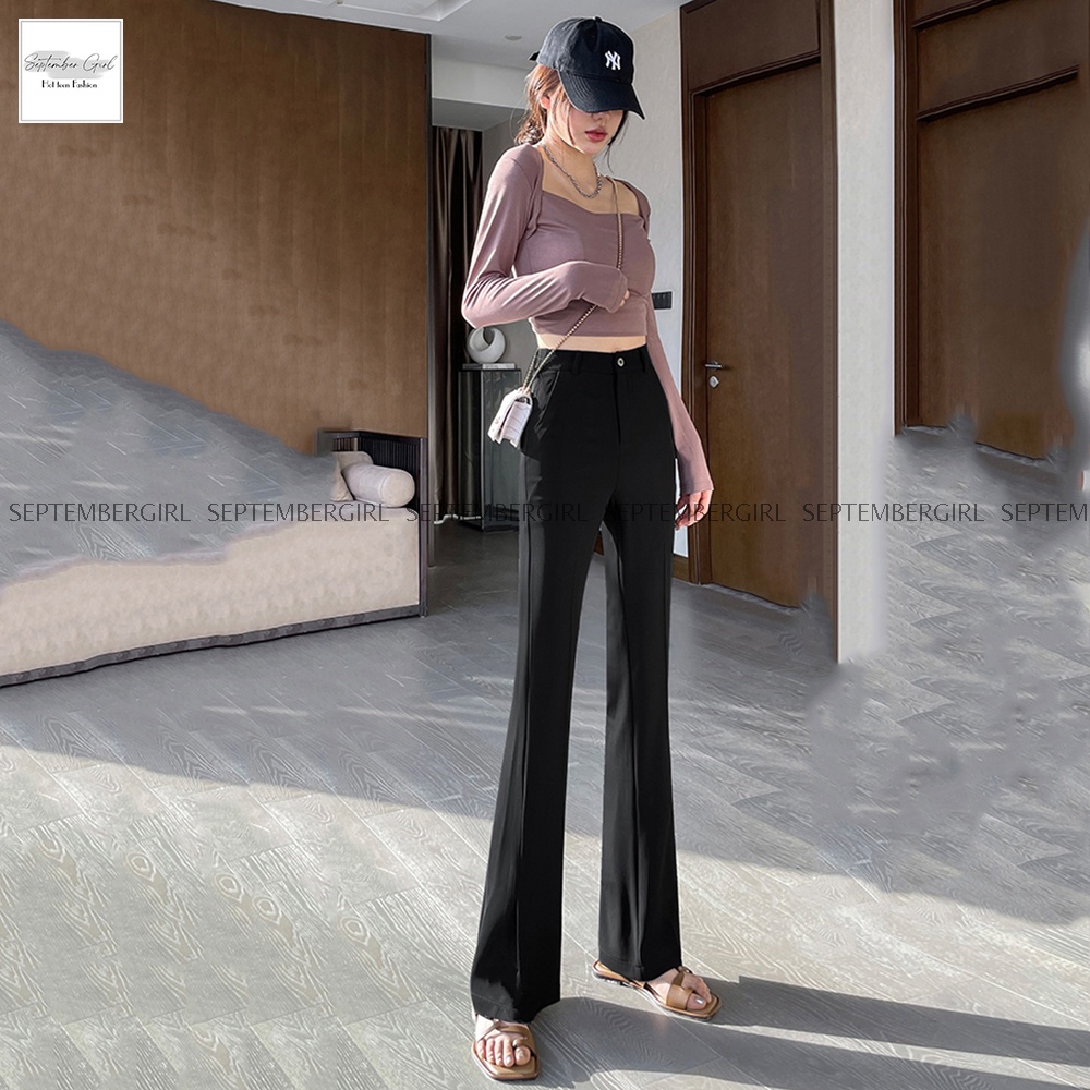 Quần ống loe chất tuyết mưa kiểu dáng basic STB GIRL - QUAN NU 007V2