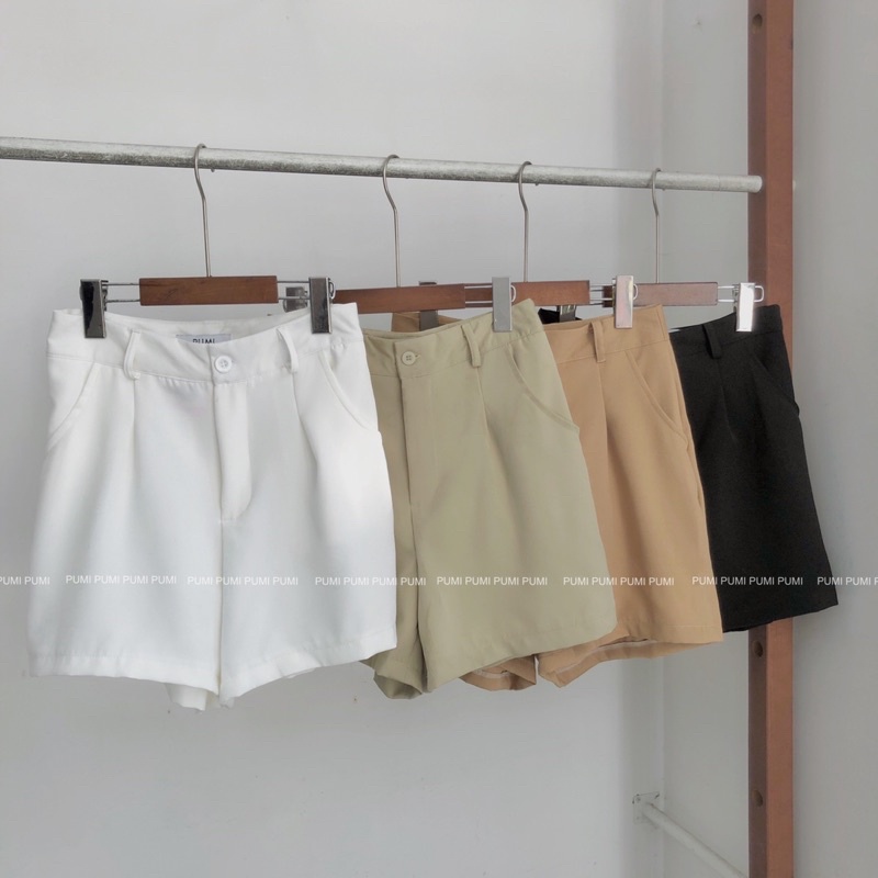 Quần short ngắn tây nữ 5 màu mới về hàng tại shop Pumi
