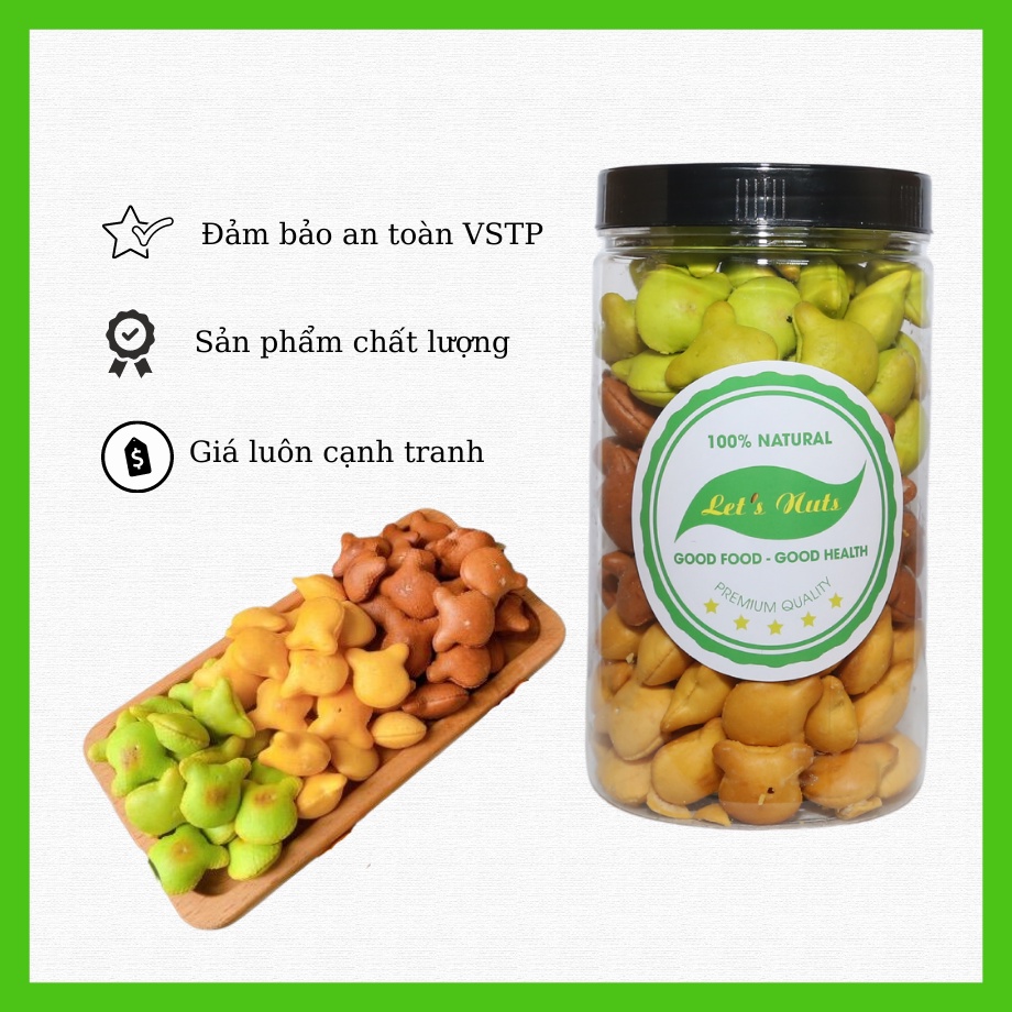 Bánh gấu nhân kem tuổi thơ mix 3 vị lon Pet 450gr sang trọng, hợp vệ sinh, món quà ăn vặt tuyệt vời cho bé Golovinshop