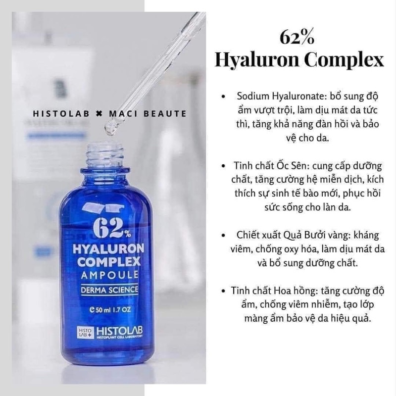 HA 62% HISTOLAB SERUM CẤP ẨM HA HISTOLAB 62% HYALURON COMPLEX AMPOULE