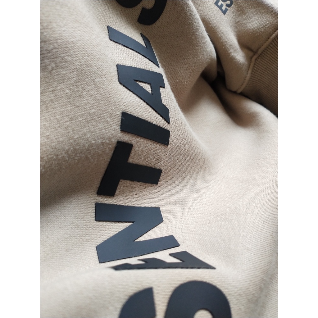 Áo sweater áo nỉ essentials form rộng chất nỉ bông dày