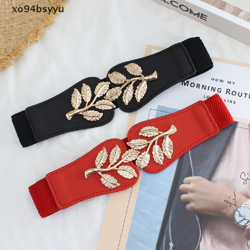 Thắt Lưng Bản Rộng Xo94Bsyu Họa Tiết Lá Vàng Hợp Thời Trang Cho Nữ