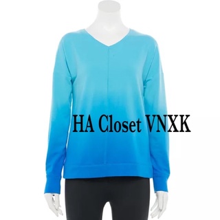 Áo sweater loang nữ dáng rộng teak xuất dư