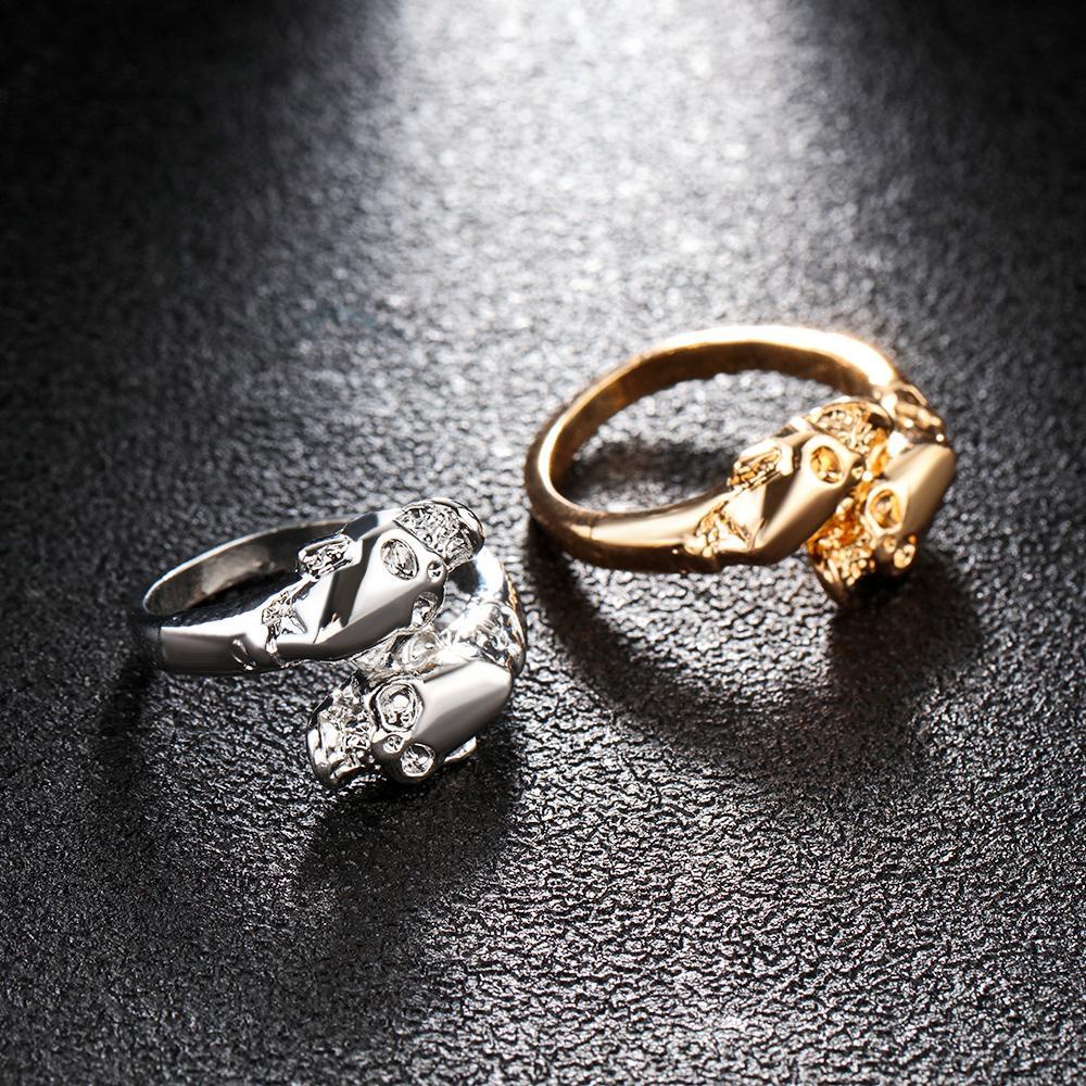 Nhẫn Hình Đầu Lâu Bằng Thép Không Gỉ Phong Cách Cổ Điển Cho Nam